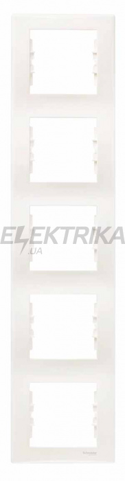 Рамка 5-постова вертикальна Schneider Electric Sedna слонова кістка (SDN5801523)