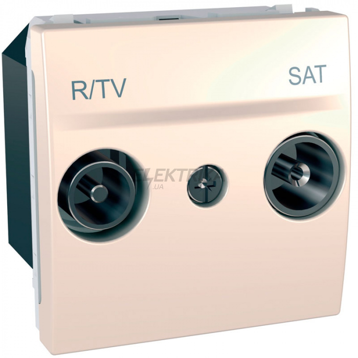 Розетка TV-R-SAT кінцева Schneider Electric Unica слонова кістка (MGU3.455.25)