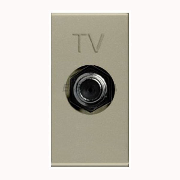 Розетка TV одиночна Zenit N2150 CV, шампань