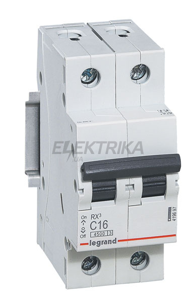 Автоматичний вимикач RX³, 4,5кА 50А 2п C
