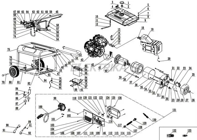 Газовий електрогенератор Ayerbe ENER-GEN 7500 DUAL з елекричним запуском (EN7500E_GAS)