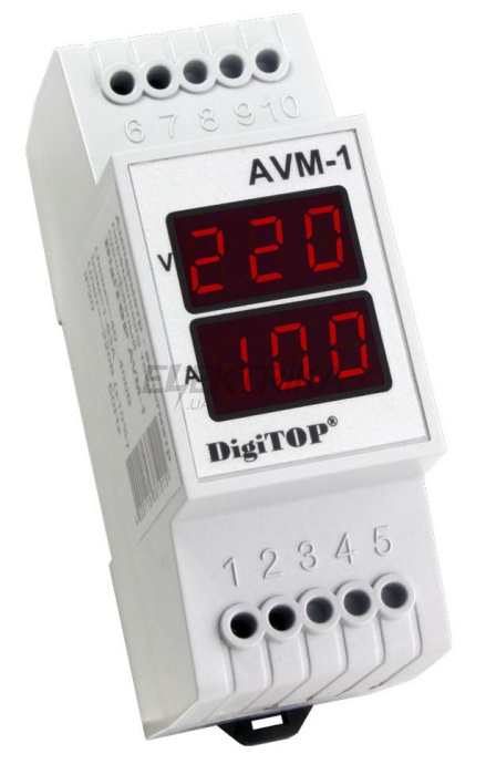 Ампер-вольтметр digitop 1-63А (AVM-1)