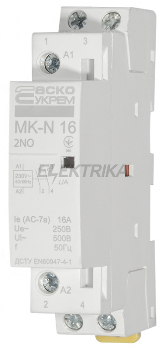 Контактор модульний АСКО-УКРЕМ MK-N 2P 16A 2NO (A0040030023)