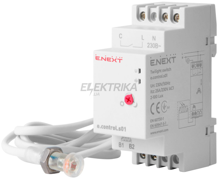 Реле сутінкове e.control.s01 з зовнішнім датчиком (i0310014)