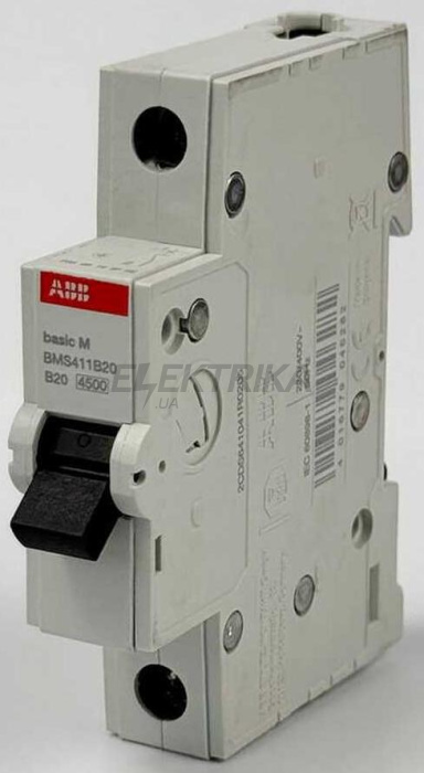 Автоматичний вимикач ABB basic M 1P B20 (2CDS641041R0205)