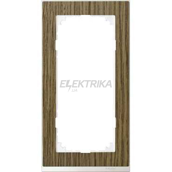 Рамка M-Pure Decor 2-поста без перегородки, дуб/брил. білий