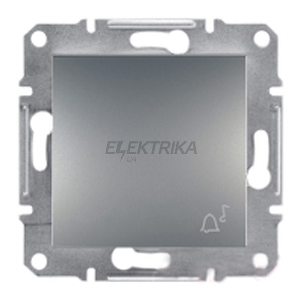 Вимикач "Дзвінок" кнопковий Schneider Electric Asfora сталь (EPH0800162)