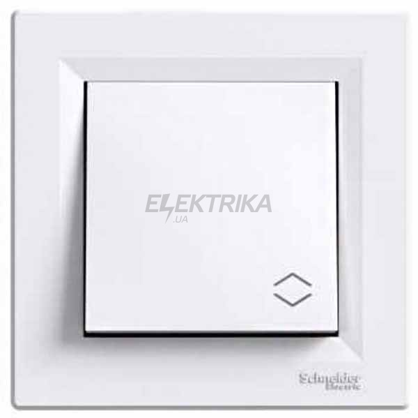 Перемикач прохідний одноклавішний Schneider Electric Asfora білий (EPH0400121)