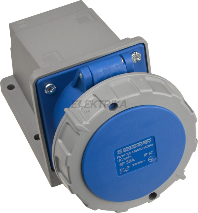 Розетка стаціонарна серії  UСombi 3P 32A IP 67 (A0080010144)