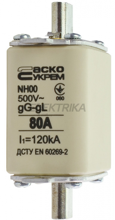 Запобіжник ножовий плавкий АСКО-УКРЕМ NH00 80A gG (A0050010014)
