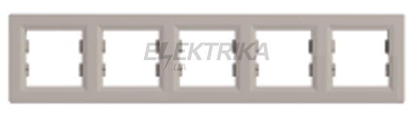 Рамка горизонтальна 5 постів Schneider Electric Asfora бронза (EPH5800569)