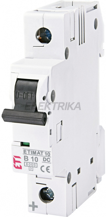 Автоматичний вимикач ETI ETIMAT 10-DC 1p B10 6kA 002127714