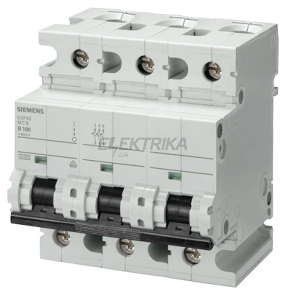 АВТОМАТ ЗАХИСТУ SIEMENS 400V 6KA, 3-ПОЛ., C, 80A
