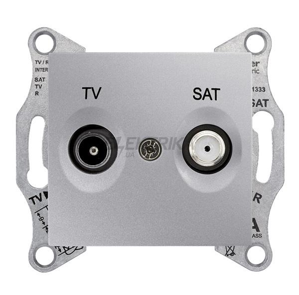 Розетка TV/SAT кінцева Schneider Electric Sedna алюміній (SDN3401660)