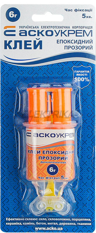 Універсальний Епоксидний клей (шприц) 1шт - 6г (A.HE-1-6)
