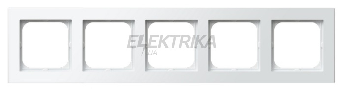 Рамка на 5 приладів Sonata, біла матова (R-5R/75)