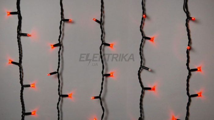 Гірлянда зовнішня DELUX ICICLE 108LED 2x1m 27 flash IP44 червоний/чорний EN (90012944)