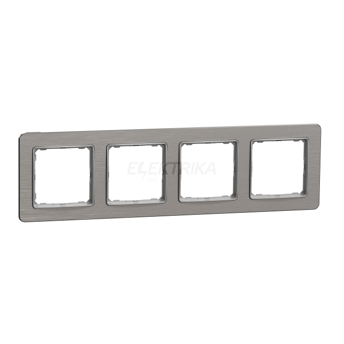 Рамка 4-постова  Матовий алюміній Sedna Elements Schneider Electric SDD370804