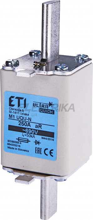 Плавка вставка запобіжник ETI M1UQU-N/80A/690V 004333210