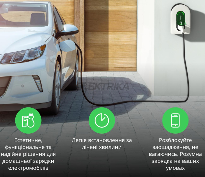 Зарядна станція Schneider Charge, 3P+N, attached cable 7m, 11kW, 16A(EVH5A11N2C7)