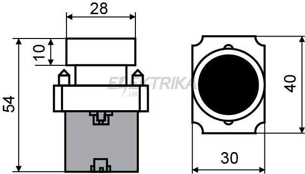 Кнопка "Стоп" АСКО-УКРЕМ XB2-BA4322 червоний (A0140010065)