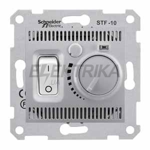 Термостат для теплої підлоги Schneider Electric Sedna алюміній (SDN6000360)