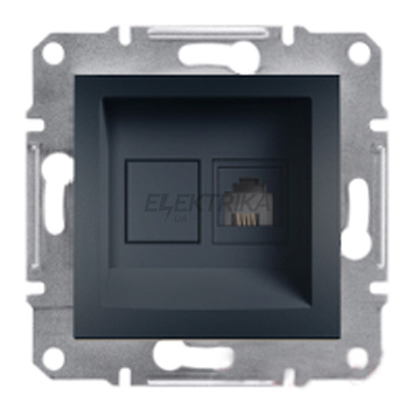 Розетка телефонна RJ11 Schneider Electric Asfora антрацит (EPH4100171)