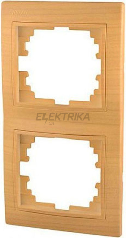 Рамка 2 посту вертикальна Lezard Mira б/вст клен (701-4700-152)
