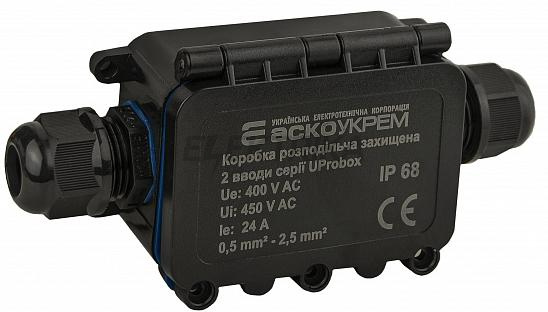 Коробка розподільча захищена, 2 вводи, IP68 серії UProbox (A0280010001)