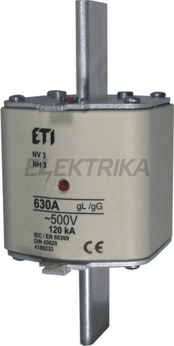 Плавка вставка запобіжник ETI NH3 gG 400A/690V 004186329