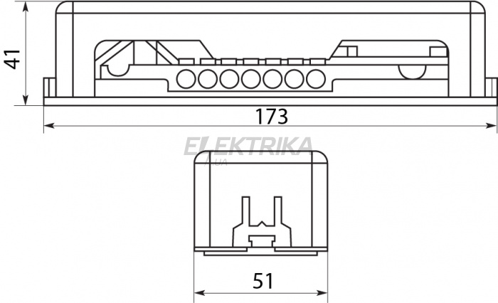 Шина нульова з кришкою АСКО-УКРЕМ BC-10 (A0150120073)