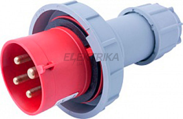 Силова вилка переносна e.plug.024.32.67, 4п., 400В, 32А, IP 67