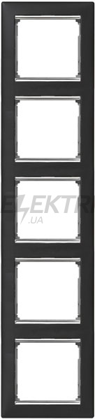 Рамка вертикальна, ноктюрн/срібний штрих, 5-постова, Valena