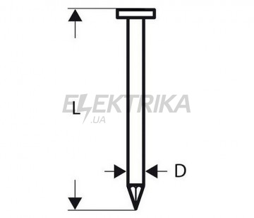 Цвях з круглою головкою SN21RK 75 2,8 мм, 75 мм, blank, glatt