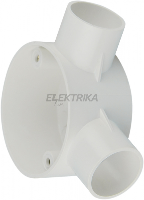 Коробка монтажна АСКО-УКРЕМ кругла 2 відводи для труби d20mm (A0070050029)