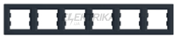 Рамка горизонтальна 6 постів антрацит Schneider Electric Asfora (EPH5800671)