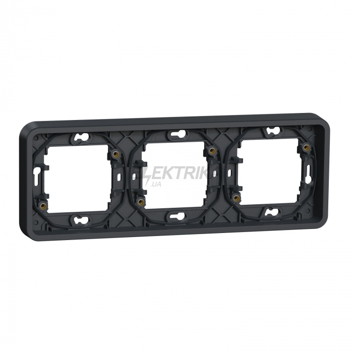 Монт. рама Schneider Electric Mureva Styl - fixing frame - 3 gangs - horizontal - grey MUR34109
