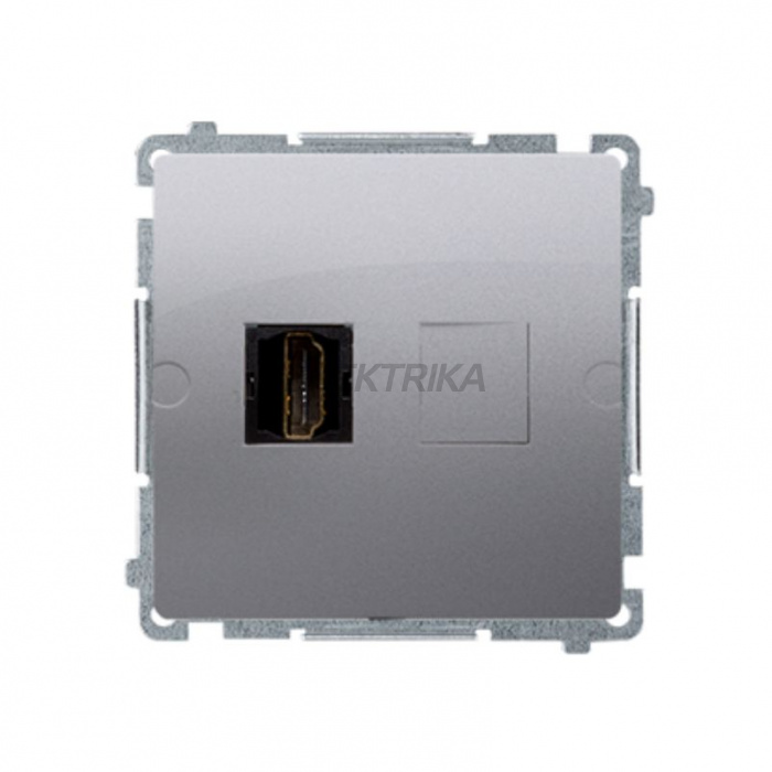 Розетка одинарна HDMI Simon Basic срібло (BMGHDMI.01/43)