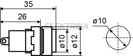 Сигнальна арматура АСКО-УКРЕМ AD22E-10DS 24V АC/DC синій (A0140030184)