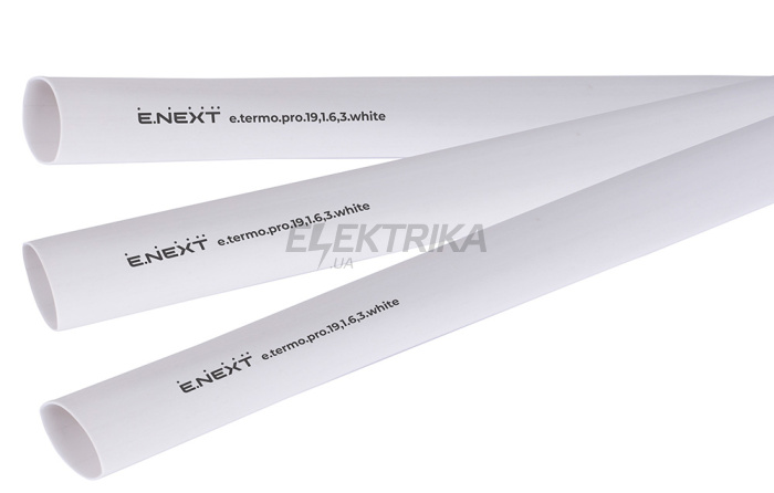 Термоусаджувальна трубка з клейовим шаром e.termo.pro.19,1.6,3.white, 19,1/6,3, 1м, біла (p092043)