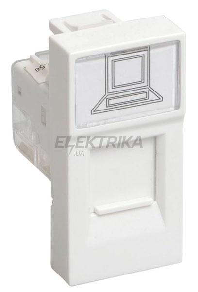 Розетка інформаційна RJ-45 UTP кат.5e, 1 модуль. РКІ-10-00-П