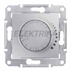 Світлорегулятор поворотний ємнісний Sedna, алюміній, Schneider Electric