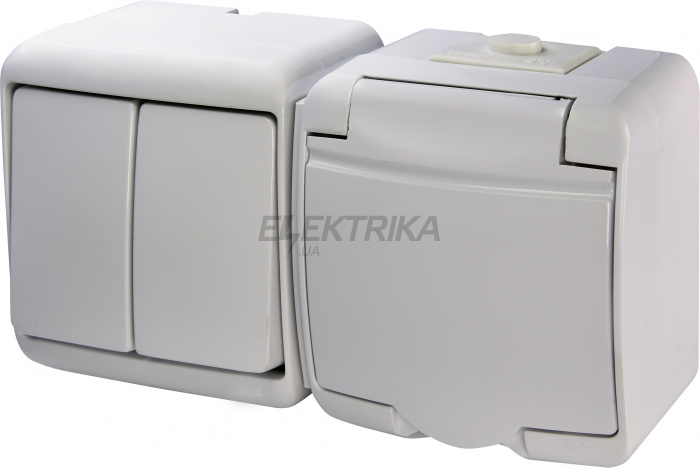 Вимикач із розеткою ETI VRHH-2s 004668033