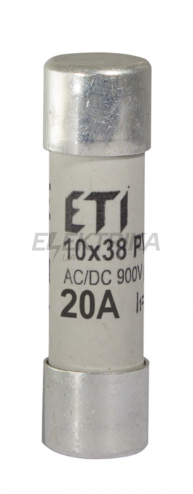 Плавка вставка запобіжник ETI CH10x38 gR 20A/900V AC/DC 002625034
