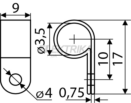 Скоба кабельна АСКО-УКРЕМ 1/8R (упак 100шт) (A0150140001)