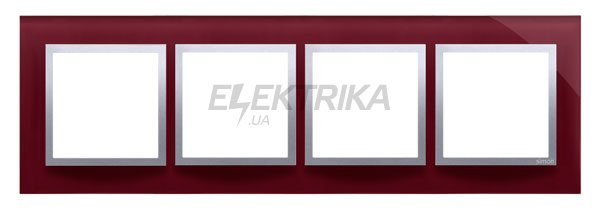 Рамка скляна 4-поста Simon 54, спокуслива злива, вставка срібло