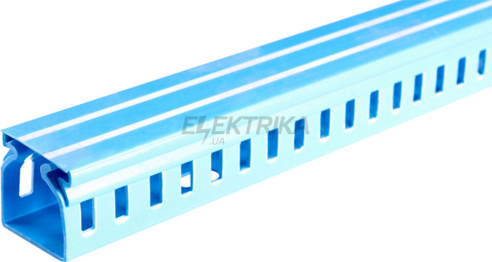 Короб пластиковий перфорований E.NEXT e.trunking.perf.stand.40.60, 40х60мм, блакитний 2м (s13033021)