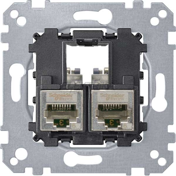 Механізм комп'ютерної розетки RJ45, 2 поста, кат. 6 STP
