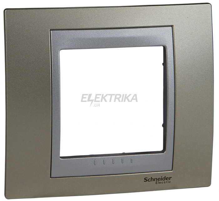 Рамка 1 пост Schneider Electric Unica титановий алюміній (MGU66.002.095)