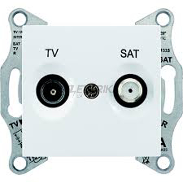 Розетка TV/SAT кінцева Schneider Electric Sedna білий (SDN3401621)